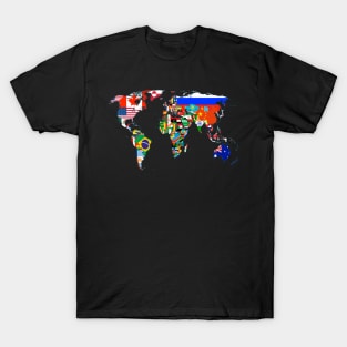 World Map Country Flag Atlas T-Shirt